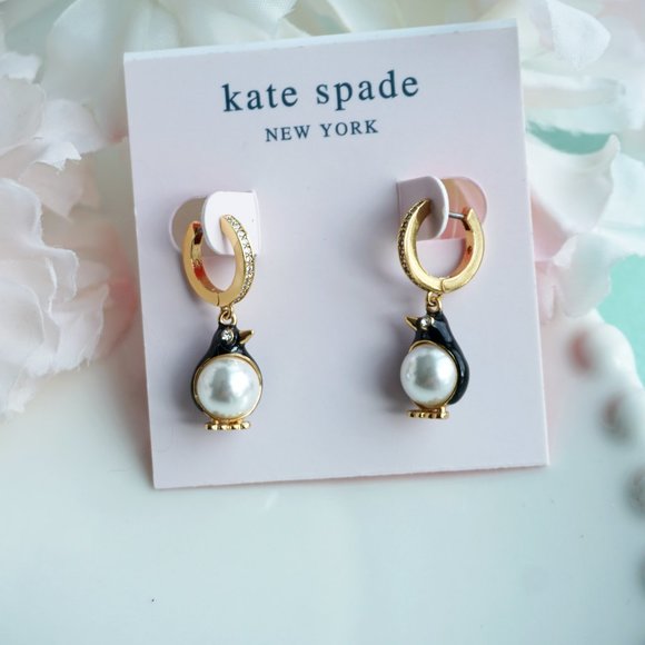 BNW cute Kate spade penguin earrings zicron earrings - Picture 5 of 7